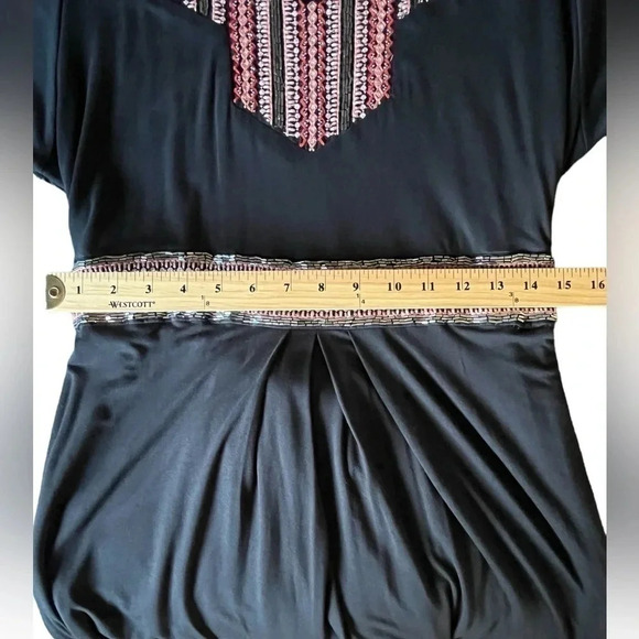 Monsoon Breaded Plus Size Women’s Maxi Dress Boho Tie Waisted Black - Picture 6 of 14